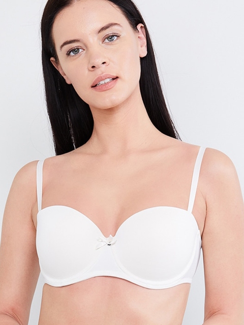 

max Cream-Coloured Solid Non-Wired Non Padded Balconette Bra BBM7297SP19CREAM