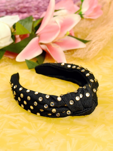

YoungWildFree Black Embellished Hairband