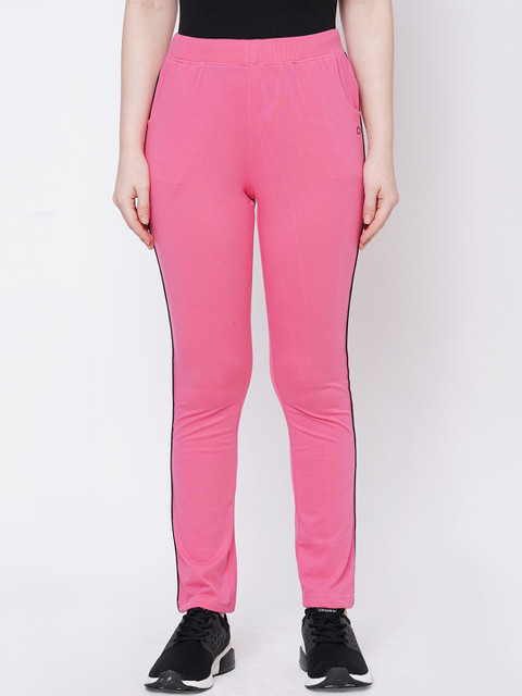 

Sweet Dreams Women Pink Solid Slim-Fit Track Pants