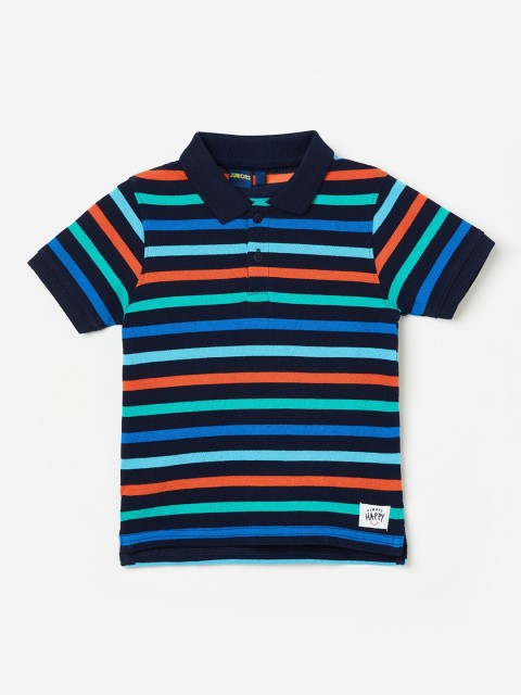 

Juniors by Lifestyle Boys Multicolored Striped Polo Collar T-shirt, Multi