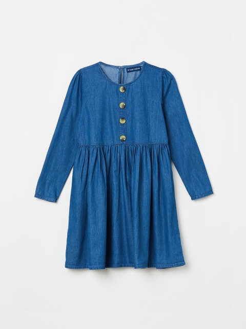 

Fame Forever by Lifestyle Girls Navy Blue Solid Fit and Flare Dress