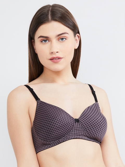 

max Brown & Black Printed Non-Wired Lightly Padded Everyday Bra SP20PDNW03BROWN