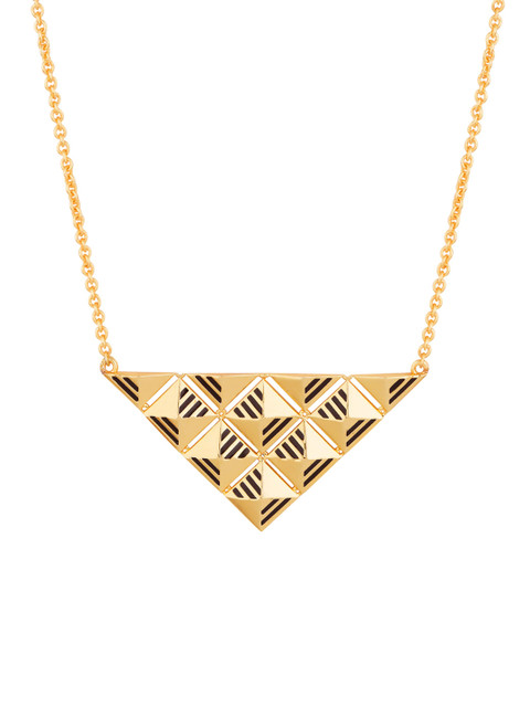 

Studio Voylla Gold-Plated Black Brass Necklace