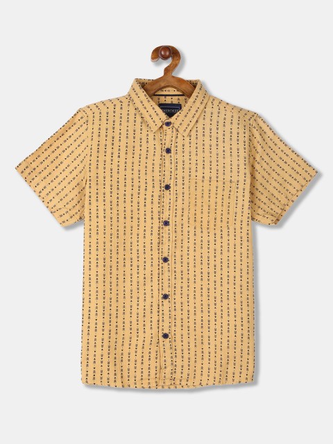 

Cherokee Boys Yellow Regular Fit Printed Casual Shirt