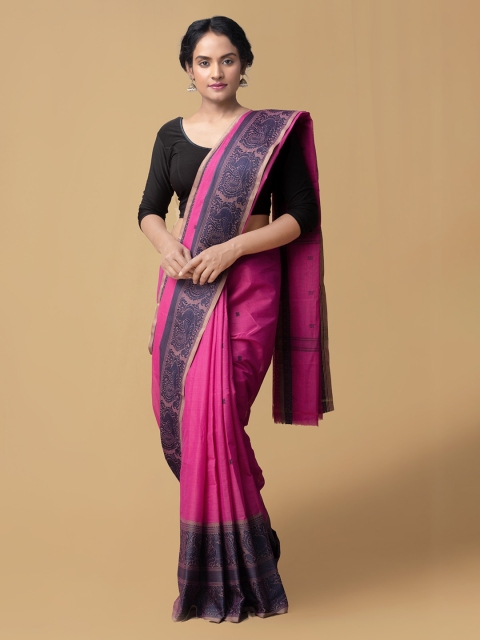 

Unnati Silks Pink Woven Design Pure Cotton Saree