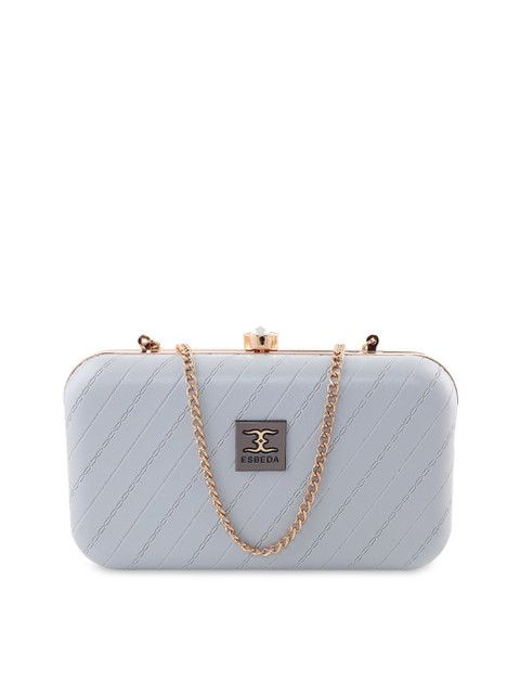 

ESBEDA Grey Textured Box Clutch