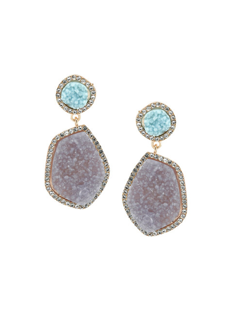

Kazo Grey & Blue Geometric Drop Earrings