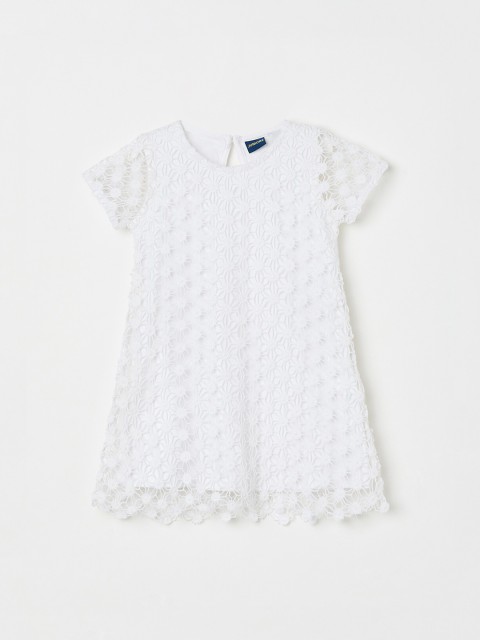 

Juniors by Lifestyle Girls White Self Design A-Line Dress