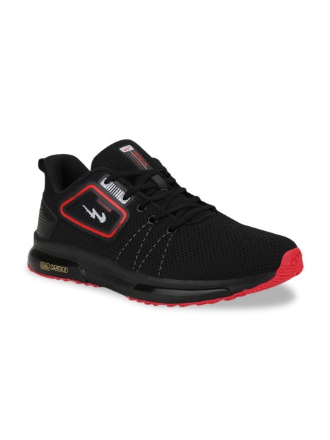 

Campus Men Black Mesh Running Shoes