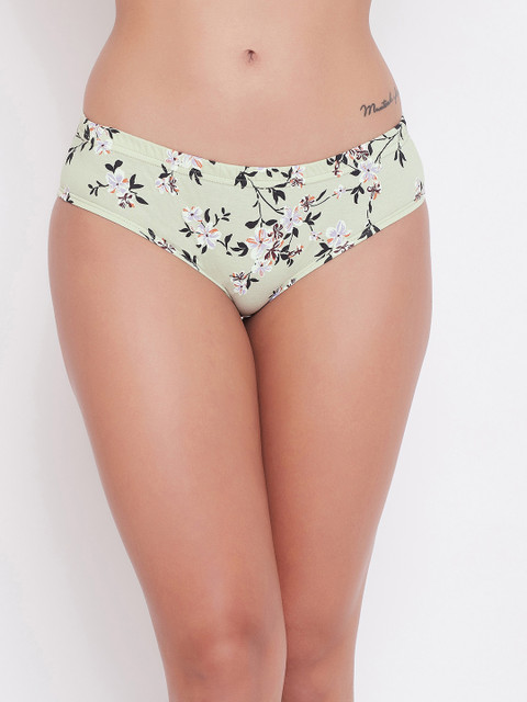 

Clovia Women Green & Black Printed Hipster Briefs PN3227Q11