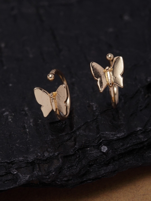 

Ferosh Gold-Toned Contemporary Studs