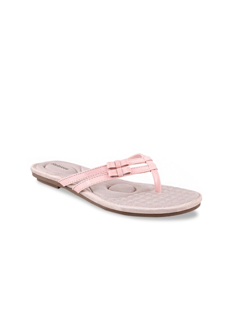 

Stelatoes Women Pink Embellished Open Toe Flats