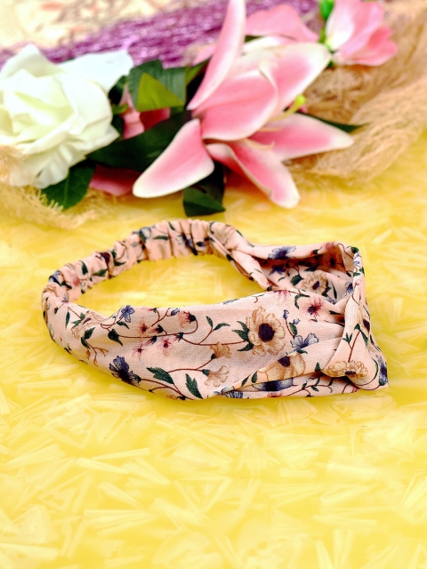 

YoungWildFree Peach-Coloured Floral Printed Hairband