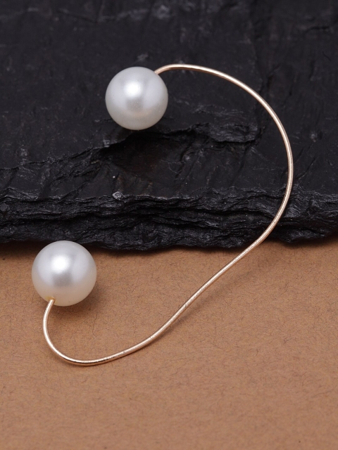 

Ferosh Gold-Toned & Off-White Contemporary Jacket Earrings