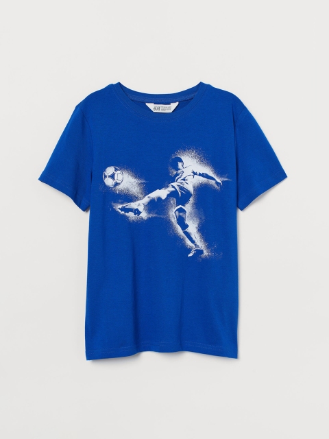 

H&M Boys Blue Printed T-shirt