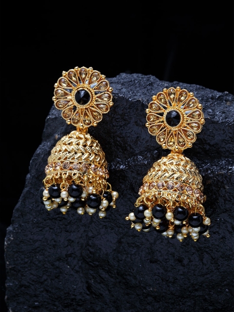 

Shining Diva Gold-Toned Contemporary Jhumkas