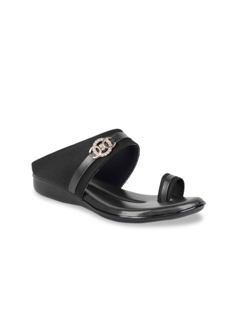

ZAPATOZ Women Black Solid One Toe Flats