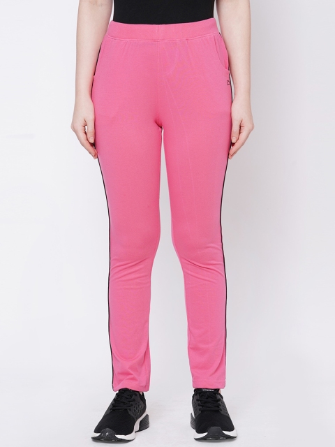 

Sweet Dreams Women Pink Solid Slim-Fit Track Pants