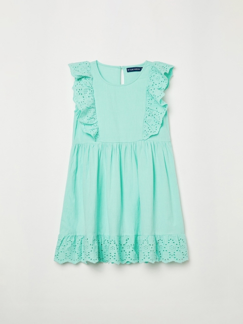

Fame Forever by Lifestyle Girls Mint Green Solid Fit & Flare Dress