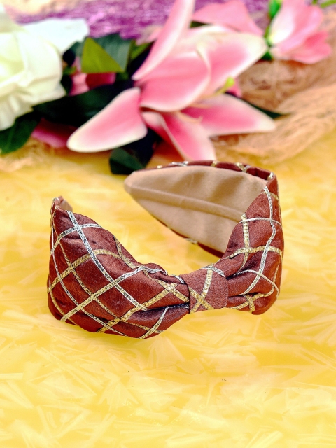 

YoungWildFree Maroon Embellished Hairband