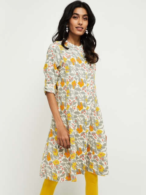 

max Women Multicoloured Printed A-Line Kurta, Multi