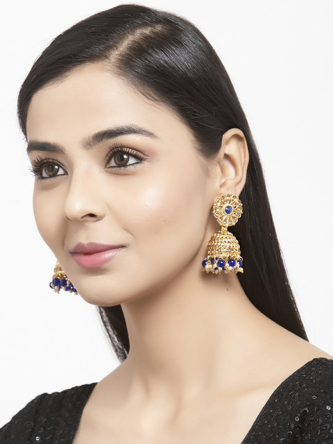 

Shining Diva Gold-Plated Classic Jhumkas