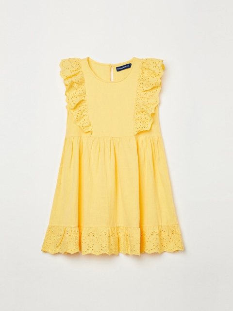 

Fame Forever by Lifestyle Girls Yellow Solid A-Line Dress