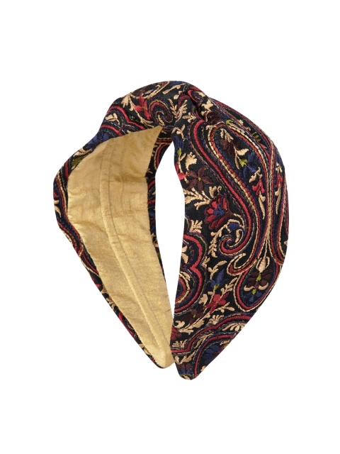 

YoungWildFree Black Printed Turban Hairband