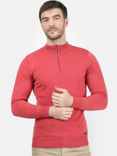 

Monte Carlo Men Pink Solid Sweater Vest Sweater