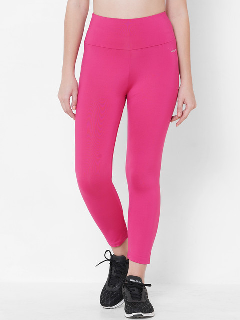 

Sweet Dreams Women Fuchsia Pink Solid Workout Tights