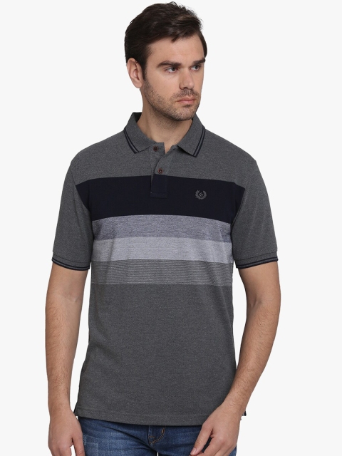 

Greenfibre Men Multicoloured Striped Polo Collar T-shirt, Multi