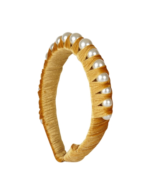 

YoungWildFree Beige Pearls Embellished Hairband