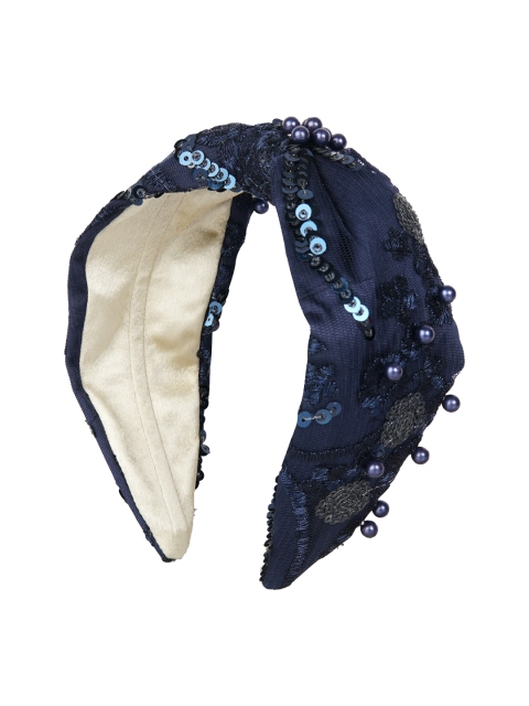 

YoungWildFree Navy Blue Embellished Hairband
