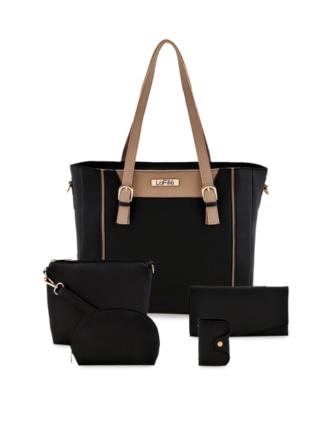 

LaFille Black Solid Shoulder Bag