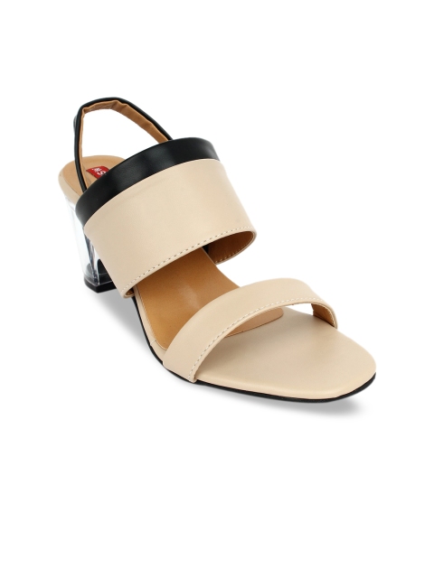 

MSC Women Cream-Coloured Solid Block Heels