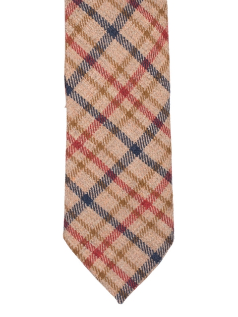 

The Tie Hub Men Brown & Red Checked Broad Tie