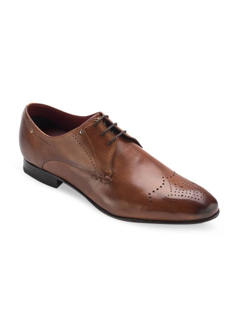 

Heel & Buckle London Men Tan Brown Solid Leather Formal Derbys