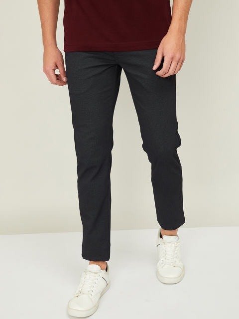 

CODE by Lifestyle Men Black Slim Fit Solid Regular Trousers
