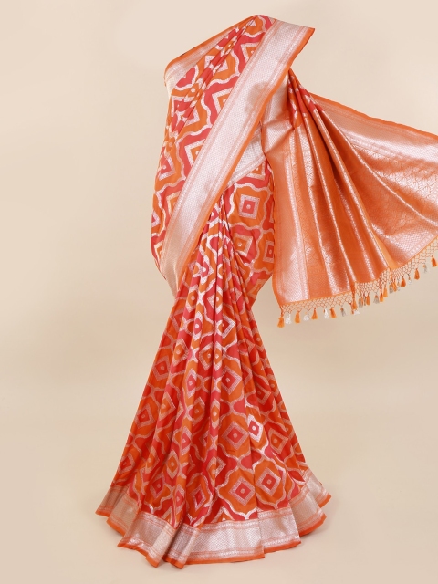 

Pothys Orange Pure Silk Woven Design Banarasi Saree
