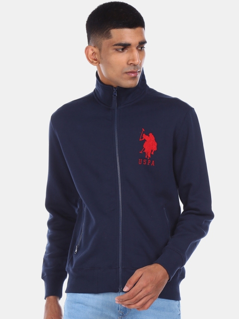 

U.S. Polo Assn. Men Blue Solid Sweatshirt