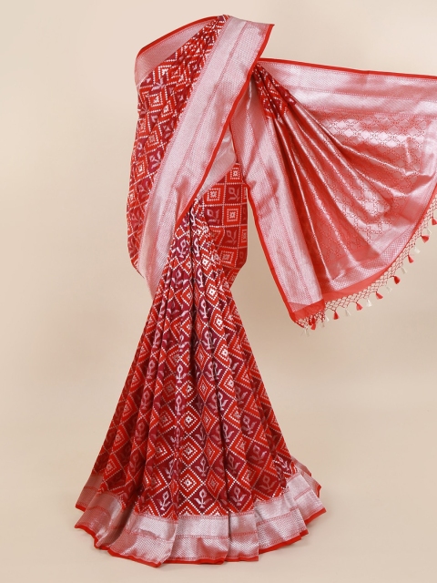 

Pothys Red Pure Silk Woven Design Banarasi Saree