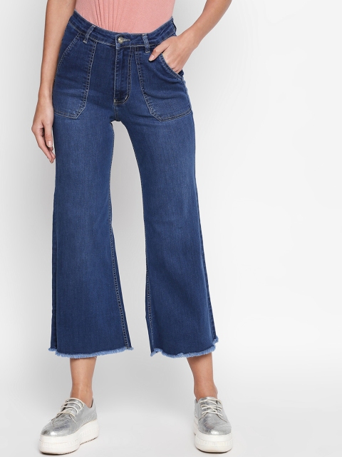 

fungus Women Blue Slim Fit High-Rise Low Distress Jeans