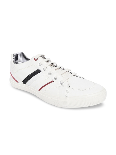 

BYFORD by Pantaloons Men White & Black Striped Sneakers