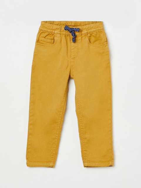 

Juniors by Lifestyle Boys Mustard Yellow Regular Fit Solid Regular Trousers