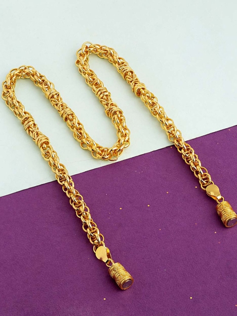 

Dare by Voylla Men Gold-Toned Brass Gold-Plated Chain