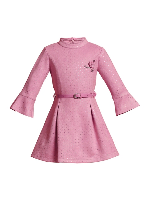

Tiny Baby Girls Pink Embellished Fit and Flare Dress