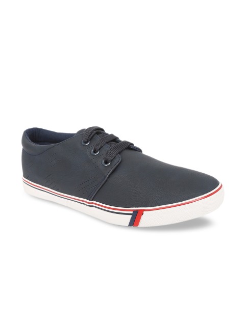 

Byford By Pantaloons Men Navy Blue Solid Leather Sneakers