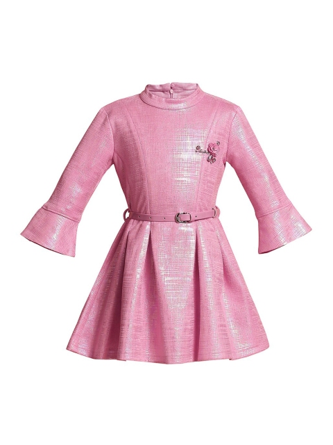

Tiny Baby Girls Pink Printed Fit and Flare Dress