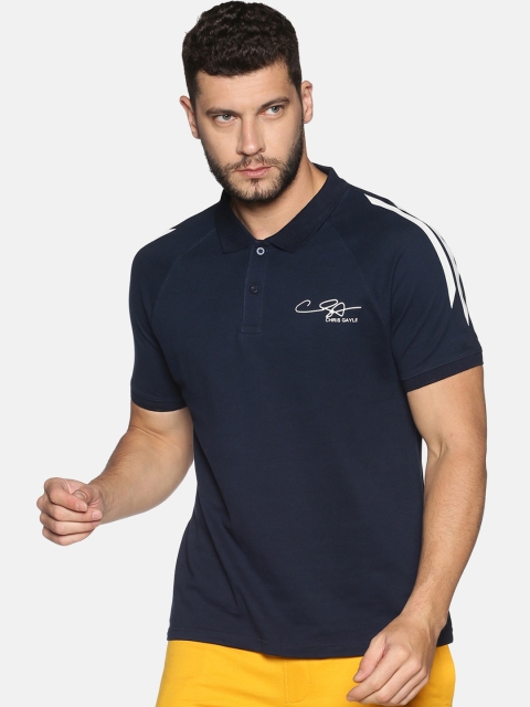 

ATTIITUDE Navy Blue Solid T-shirt