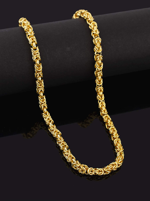 

Dare by Voylla Men Gold-Toned Brass Gold-Plated Chain